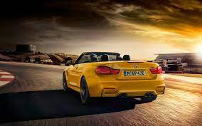 Download Wallpapers Bmw M4 Convertible Edition 30 Jahre 2018 4k Exterior Rear View Yellow Cabriolet Racing Track Tuning Yellow M4 German Cars Bmw Best Bmw M4 Bmw M4 Cabrio Bmw Alpina