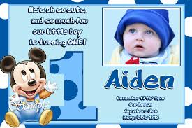 Baby Boy 1st Birthday Card Printable Theweddingshowerinvitations Info Mickey Mouse Birthday Invitations 1st Birthday Invitations 1st Birthday Invitations Boy