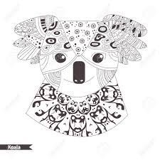 Excerpt from 47 koala bear coloring page image ideas. Koala Coloring Book For Adult Antistress Coloring Pages Hand Drawn Vector Isolated Illustration On White Background Henna Mehendi Tattoo Sketch Royalty Free Cliparts Vectors And Stock Illustration Image 86301062