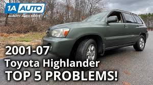 2013 toyota highlander transmission problems. Top 5 Problems Toyota Highlander Suv 1st Generation 2001 07 Youtube