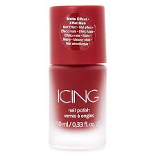 Whether you're already on the matte nail polish trend, or you're looking this striking red matte nail polish leaves your nails with the perfect, velvety finish in only two coats. Matte Nail Polish Dark Red Icing Us