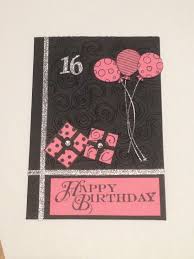 Birthday Card Ideas For 16 Year Old Boy 16th Birthday Card 16th Birthday Card Birthday Cards Cards Handmade
