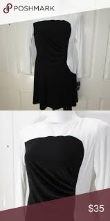New Women S Chaps Black White Ruched Dress Xl Nwt Ruched Dress Xl Dress Clothes Design