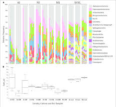 bar chart analysis depicting the relative abundance and