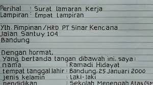Bagaimana pelamar harus menyusun huruf demi huruf hingga menjadi barisan kalimat yang rapi, baik dan nyaman untuk dibaca. 10 Contoh Surat Lamaran Kerja Tulis Tangan Yang Baik Dan Benar