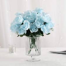 Best 25+ non floral centerpieces ideas on pinterest | sheet music flowers, music centerpieces and sheet music wedding. Light Blue Silk Rose Buds Fake Flowers Diy Wedding Centerpieces