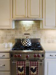Tiles are the most popular choice when it comes to kitchen backsplashes because of their durability, affordability and variety. Oven Backsplash Design Pictures Remodel Decor And Ideas Page 23 Country Kitchen Backsplash Rooster Kitchen Decor Country Kitchen Decor