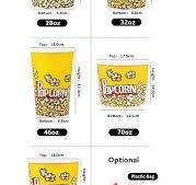 China Popcorn Cup Popcorn Packaging Paper Tub For Snack Food ...