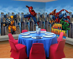 Best Birthday Themes For Kids Spiderman Theme 3 Stars Birthday Party Table Decorations Kids Birthday Party Decoration Kids Party Decorations