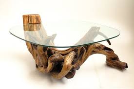 Gnarly Bluff Juniper Coffee Table Old Growth Cedar Driftwood Glass Top Table Base Natural Wood Artistic Furniture Coffee Table Table Base Coffee Table Base
