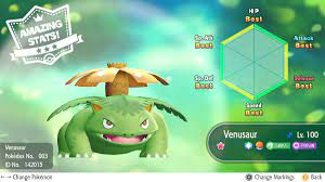 Since the starters are confirmed to have max ivs, what is pikachu has slightly higher base attack, so a jolly nature would fit best. Can Anyone Recommend A Move Set For Venusaur Bold Nature And 4iv Bc D To 6iv Pokemonletsgo