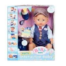 Baby Born Interactive Boy Baby Doll Party Theme Blue Eyes With 9 Ways To Nurture Walmart Canada