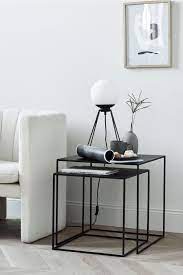 Minimal Side Table Living Room Side Table Black Side Table Metal Side Table