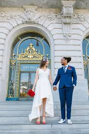 San Francisco City Hall Wedding In 2020 San Francisco City Hall Wedding Vintage Style Wedding Dresses Wedding Dresses High Low