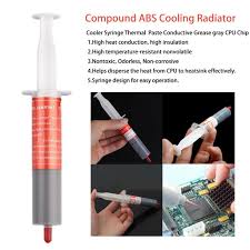hot gray syringe grease cpu heat sink