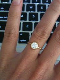 Any Bees With Bezel Set Rings Weddingbee Bezel Engagement Ring Bezel Set Ring Engagement Rings