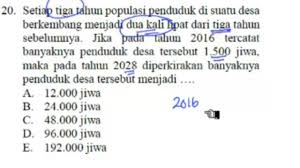 Untuk anda yang sedang mencari contoh soal psikotes matematika dilengkapi pembahasan. Barisan Dan Deret Soal Cerita Pertumbuhan Penduduk Youtube