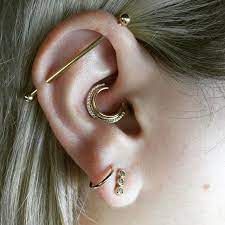 Apmex's inventory of gold bars is sure to have the right bar of gold for your portfolio. This Heavenly Look Features A Yellow Gold Industrial Bar And Our Cubic Zirconia In 2020 Ear Piercings Industrial Heart Earrings Studs Ear Piercings