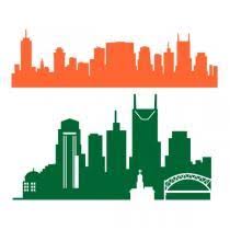 Nashville City Skyline Tn Tennessee Svg Cuttable Design Nashville Skyline Nashville Nashville City