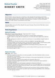 Online resume builder makes it fast & easy to create a resume that will get you hired. Retired Teacher Resume Samples Qwikresume
