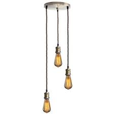 Kingso E27 Lampenfassung Mit Drei Fassungen Edison Pendelleuchte Hangelampe Diy Lampen Lampe Hange Lampe