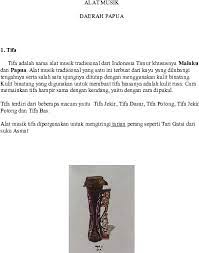 Berpindah ke wilayah timur indonesia tepatnya di papua ada alat musik daerah yang bernama tifa. Download Doc Tifa Papua Full Size Png Image Pngkit