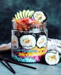 regenbogen sushi snack ideen snack kochen und backen