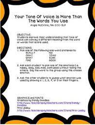 Your Tone Of Voice Is More Than The Words You Use Social Skills Communication Activities Social Skills Groups