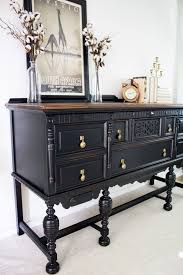 Black Elegant Buffet Makeover Black Painted Furniture Furniture Furniture Inspiration