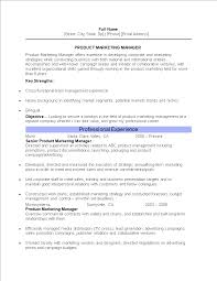 resume of product marketing manager