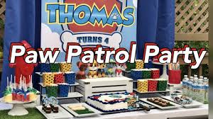 We had a fun paw patrol party to celebrate. Paw Patrol Birthday Party Paw Patrol Theme Dessert Table Youtube