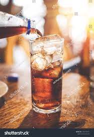 Closeup Cola Filling Into Grass Ice Royalty Free Images Photo Cola Ice Stock Close Up