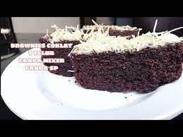 Saking lembutnya smp bs goyang2, loh! Brownies Kukus Coklat 1 Telur Tanpa Mixer Tanpa Sp Empuk Lembut Youtube