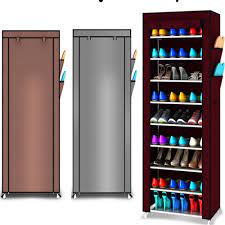 This spacious shoe cabinet comes with numbered parts and detailed instructions, making it easy for just about any person to assemble. 10 Tier Shoe Shelves Canvas Fabric Shoe Rack Storage Cabinet Rail Shoes Organizer Zipper Standing Organizador Furniture Shoe Rack Storage Cabinet Shoe Rack Storagestorage Shoe Cabinet Aliexpress
