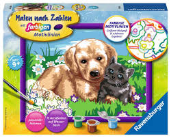Illustrationen und portraits | hund malen lassen, portfolio aram und abra. Malen Nach Zahlen Ravensburger Malen Nach Zahlen Hunde Susse Hundewelpen Kamadojoe