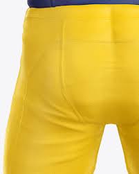 Download American Football Mockup Back View In Apparel Mockups On Yellow Images Object Mockups