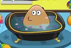 Pou loves a fun bath! Pou Bath Pou Games