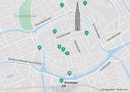 City Map Groningen Groningen Centraal Illustrated Map Kaart Kaartje Map Martinitoren Ns Ns Favourites Plat Infographic Stadsplattegronden Plattegrond