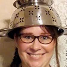 Pastafarian Can Wear Strainer On Head In License Photo Flying Spaghetti Monster License Photo Photo