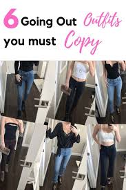 Perfect For A Winter Night Out At The Frat Or Bar These College Party Outfits A Blogger Communit Party Outfit College Party Outfit Outfits Zum Ausgehen