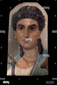 Art inspired by Panel painting of a woman in a blue mantle, Roman Period,  A.D. 54–68, From Egypt, Encaustic