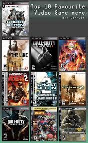 Top 10 Ps3 Games Meme By Starwarsclub123 On Deviantart Ps3 Games Games Video Game Memes