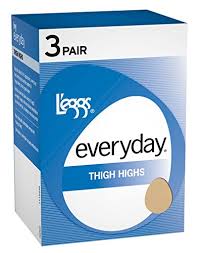 Leggs 39300 Everyday Thigh High St 3 Pair Size Q Suntan