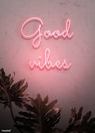 Download Premium Psd Of Neon Red Good Vibes On A Wall 894340 Roze Achtergronden Wallpaper Achtergronden En Achtergronden