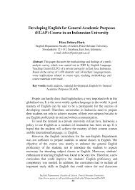Untuk makluman pihak tuan/puan melaksanakan program english camp 2016 untuk 283 murid tahun 1 hingga tahun 6 bagi membantu memperbaiki penguasaan subjek bahasa inggeris. Pdf Developing English For General Academic Purposes Egap Course In An Indonesian University