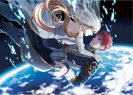 The best quality and size only with us! Original Couple Anime Earth Red Hair Blonde Love Space Girl Boy Wallpapers Hd Desktop And Mobile Backgrounds