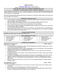 resume (scrum master/agile coach