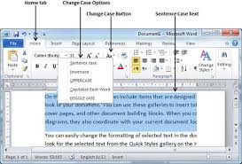 The camel case will capitalize all the first letters from the second word in the text and will remove all spaces between words. Change Text Case In Word 2010 Tutorialspoint
