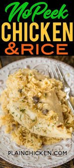 No Peek Chicken And Rice Super Easy Dinner Recipe Chicken Breasts Rice Cream Of Chicken Chicken Recipes Casserole Easy Chicken And Rice Easy Rice Recipes