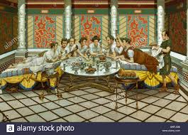 The archaeologists uncovered a large fireplace and a bench along three of the walls that would have accommodated romans, who reclined when they ate, luley said. Ancient Roman Table Decorations